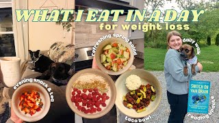 what I eat in a day for weight loss 🍓🥒| simple nourishing meals, listening to our bodies & walking