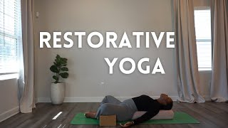 Restorative Yoga for Stress and Relaxation| 30 Min Calming Yoga for Stress