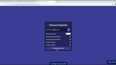 Password Generator App In JavaScript With Source Code | Source Code & Projects