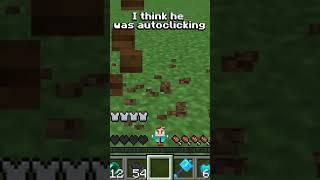 I think he was autoclicking #minecraft #minecraftcheating #gaming #subscribe #pvp #minecraftpvp #mc