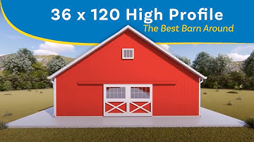 36x120 High Profile Barn 🤍 The Best Barn Around - 3D Rendering