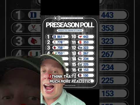 LAZY: That is what the preseason predictions say to me this season. Boston College finishing in 17th
