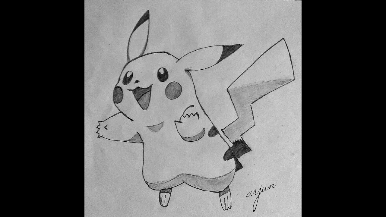 How to Draw Pikachu Step by Step | Pokemon Go |easy pencil ...