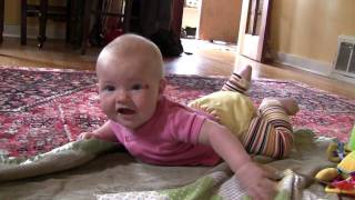 Ruby's morning Tummy Time   6 months