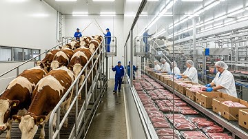 Inside a Modern Meat Processing Facility: From Livestock to Packaged Beef.