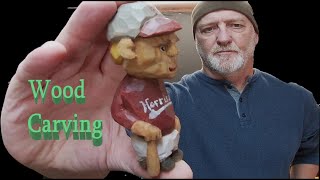 Easy Wood Carving - Knife Only - The Baseballer