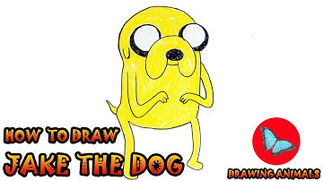 How To Draw Jake The Dog From Adventure Time | Drawing Animals
