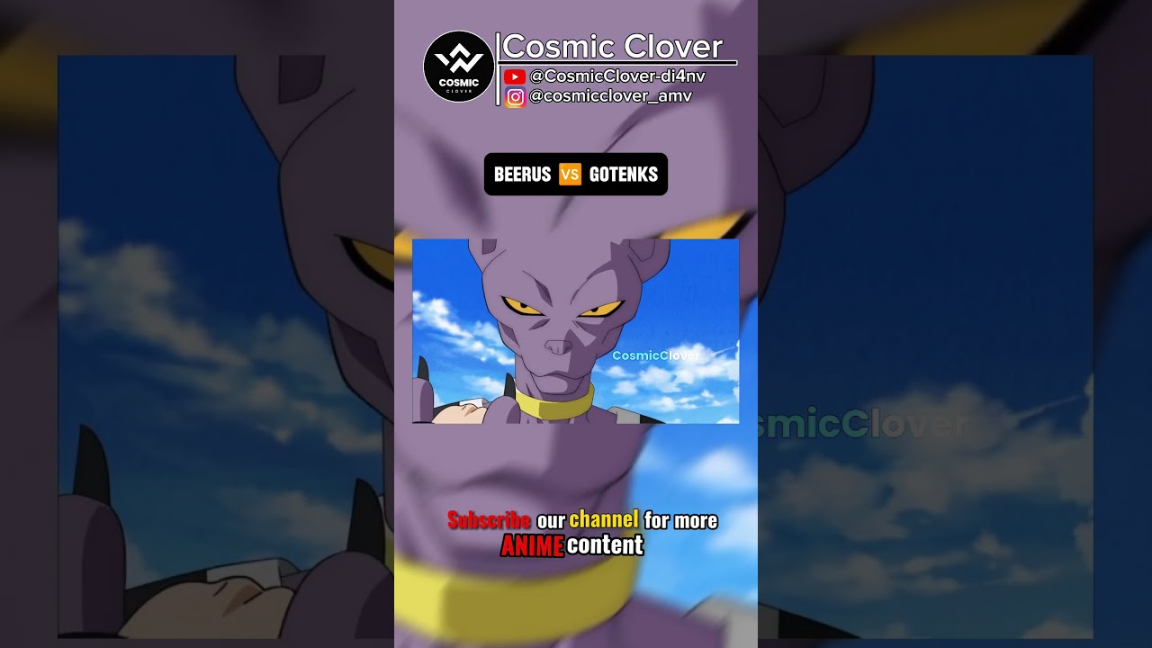 Beerus vs gotenks😂#anime #edit #dbs #amv #ytshort #animeedit