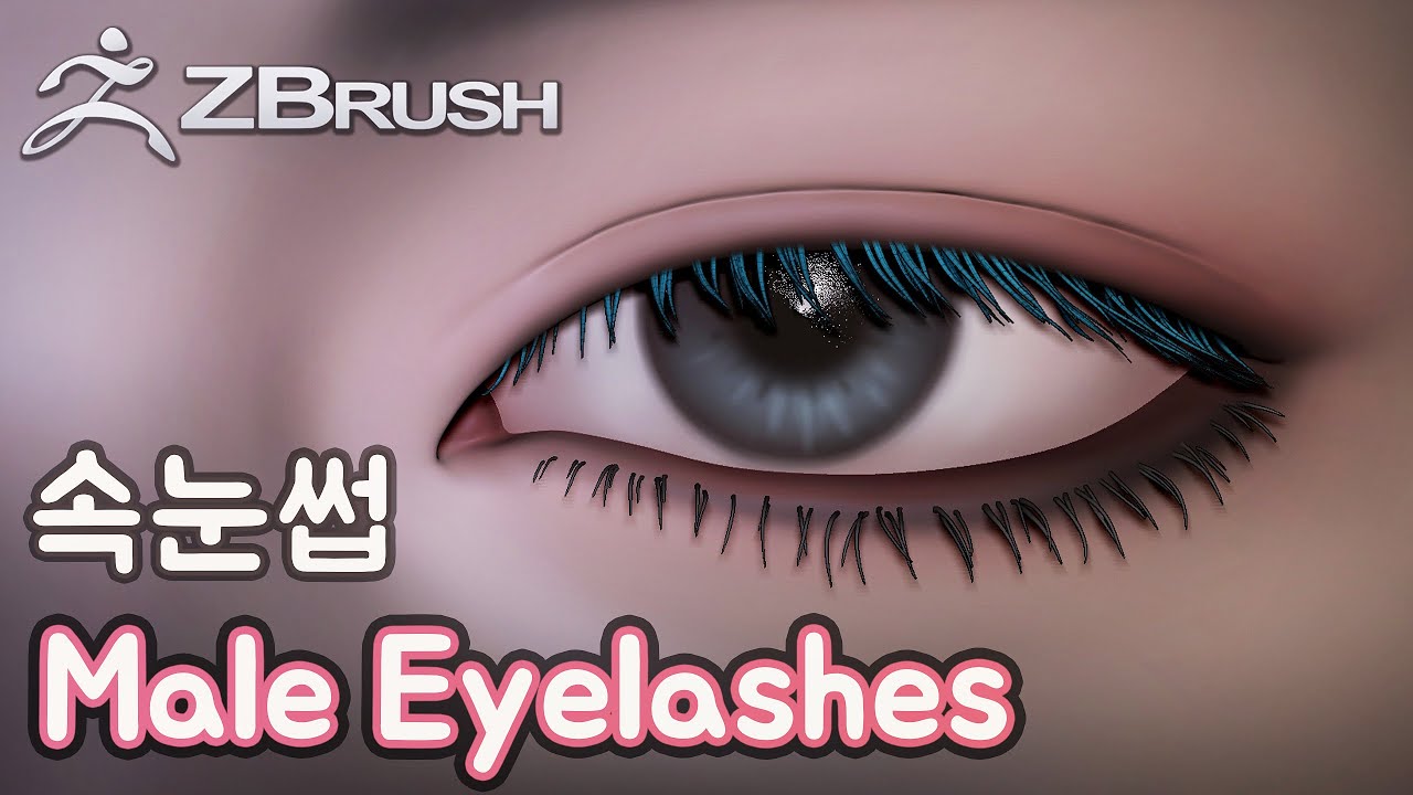 creating eyelashes zbrush