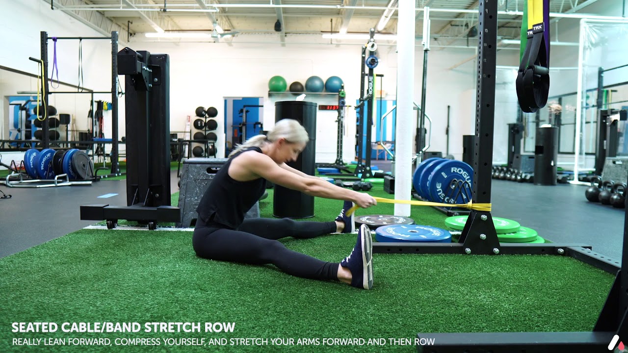 Seated Cable/Band Stretch Row - YouTube