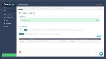 Billing Overview in the Flowroute Dashboard