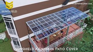 Sunshield Stylish Aluminum Patio Cover With Polycarbonate Roof