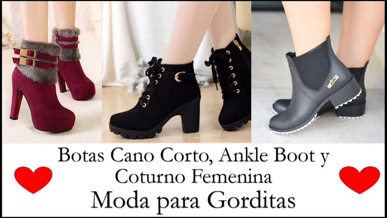 Botas Cano Corto, Ankle Boot y Femenina✿MODA GORDITAS♥ - YouTube