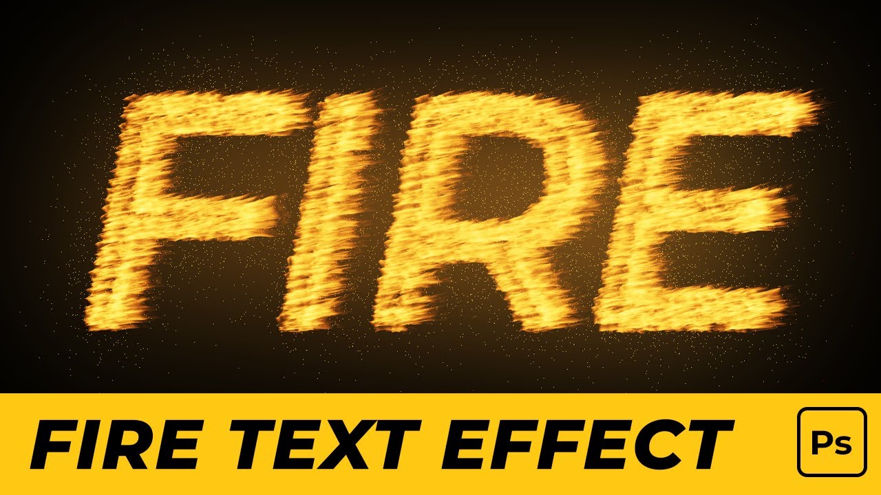 How To Make Fire Text Effect In Photoshop - YouTube