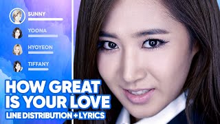 Girls' Generation - How Great Is Your Love (Line Distribution   Lyrics Color Coded)PATREON REQUESTED