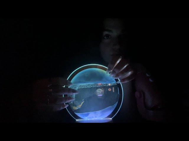 ASMR for sleep!! solid glass tapping with light, inaudible whispering,  + positive  affirmations