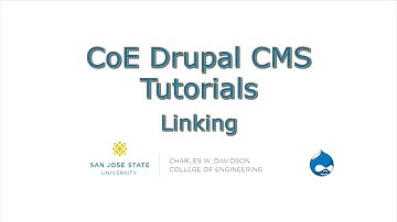 SJSU CoE Drupal Tutorial - Linking
