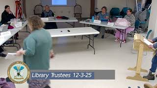 Library Trustees from 12-3-25