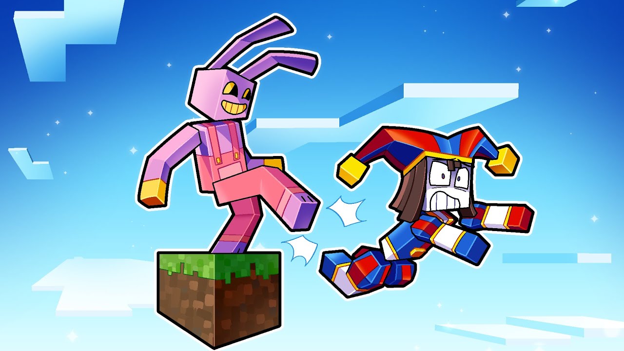 POMNI E JAX ficam presos no MINECRAFT One Block! - Digital Circus VR