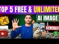 Top 5 FREE UNLIMITED AI Image Generator✅ Best Ai Image Generator Free | Free Ai Image Generator 2026