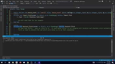 VB.NET 2019 || How to send mouse click outside of the app #Easy_Code