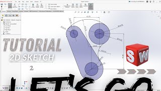SolidWorks Tutorial for beginners 2D Exercise 2 | CAD