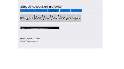 Speech Recognition using TensorFlowJS in browser