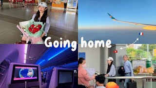 18 tiếng trên máy bay ✈️ về thăm Việt Nam | Going home | Bạch Lưu Dương | Du học Pháp