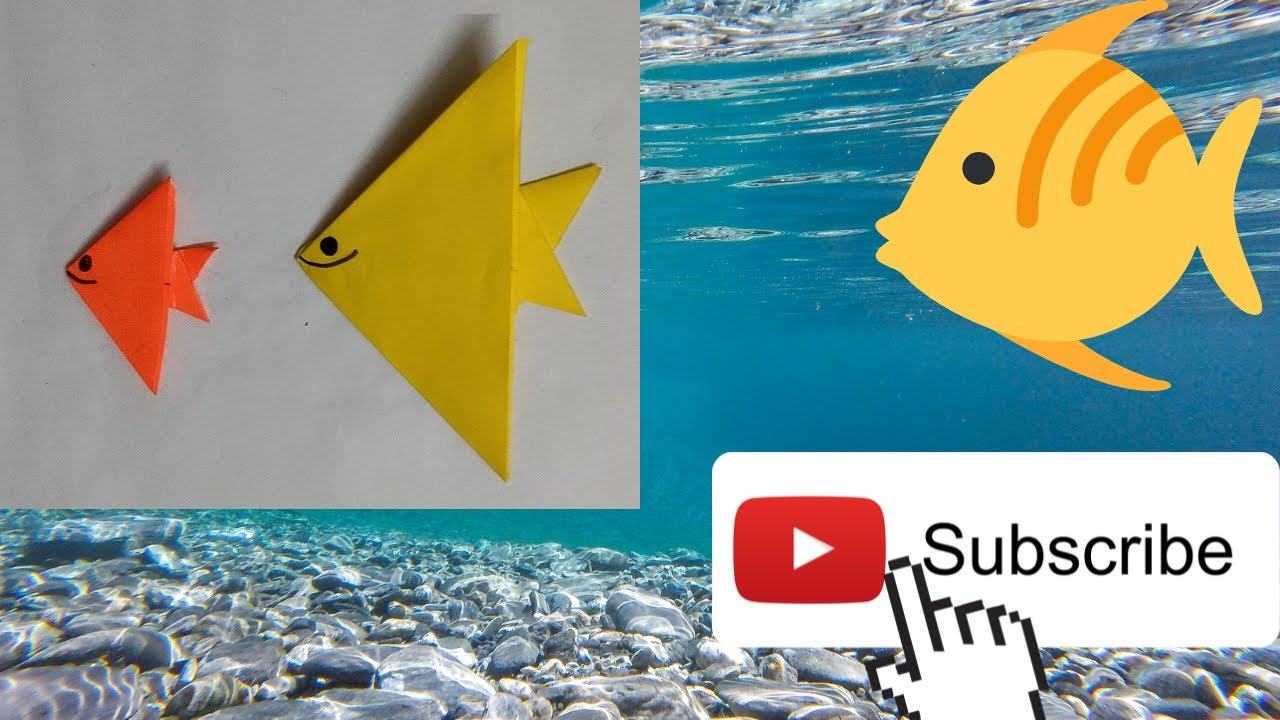 Origami Paper Fish Nursery Kids Learning Videos Naaz and Kids