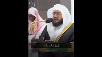 ﴿قُل إِنَّني هَداني رَبّي إِلى صِراطٍ مُستَقيمٍ﴾ من سورة الأنعام للشيخ بندر بليله 🤍.
