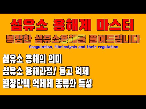 섬유소 용해 과정 / 응고 억제 과정 / fibrinolysis /  임상 병리 / 간호 학과 /