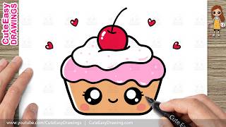 how draw cute pie easy step step kawaii pie drawing tutorial