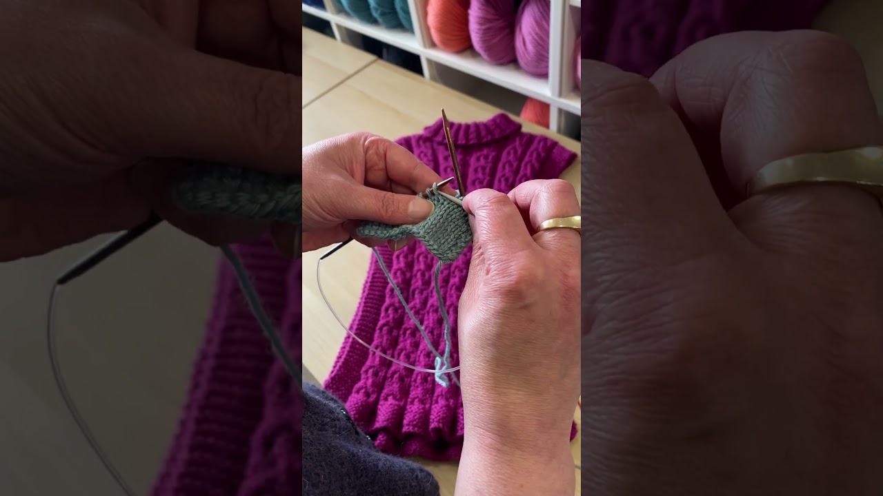 How to knit Cables - C4F (Cable Four Front) - 60 Sec Knitting Help