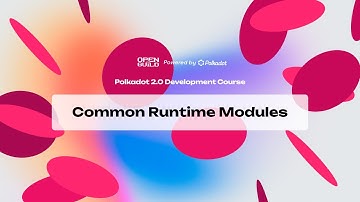 Polkadot 2.0 Development Course - Common Runtime Modules [Section 4 | Part 2]