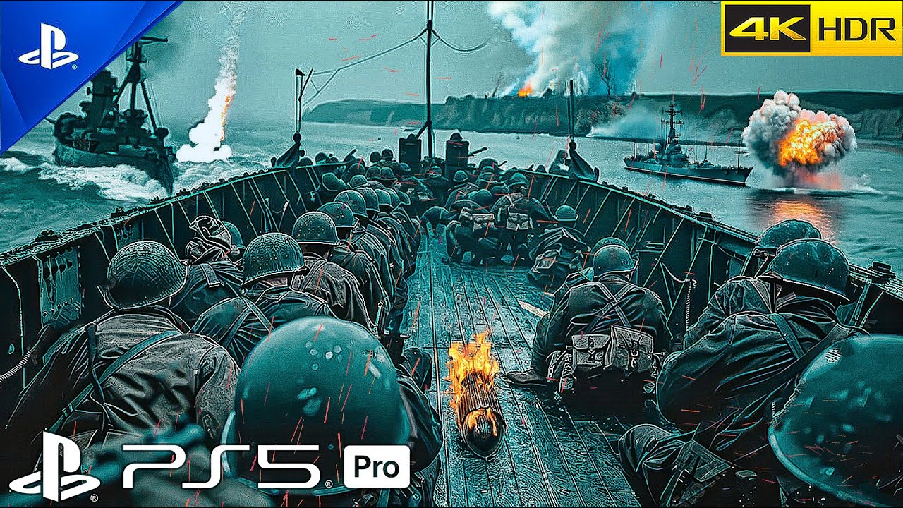 (PS5 PRO) Высадка в Нормандии в День Д, 1944 год | Реалистичная графика ULTRA, геймплей 4K 60FPS ...