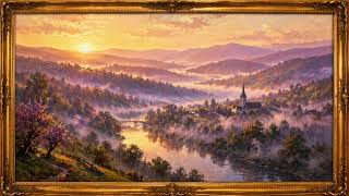 Misty River Valley at Sunrise | 4K Framed Art Screensaver | 2 Hours Silent Display for Your TV screenshot 4