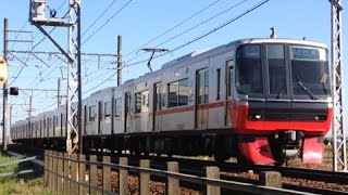 オール新塗装!名鉄3300系+3150系 3307F+3159F (急行岐阜行き) 新安城付近にて