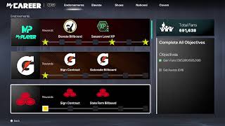 How to Sign with a shoe brand using the Endorsements Menu after Tier 1 complete (NBA 2K27)