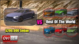 Real Driving Sim: MERCEDES VS THE WORLD - Sedan VS Sports & SuperCars [HOW FAST IS A 200,000 SEDAN?] screenshot 2