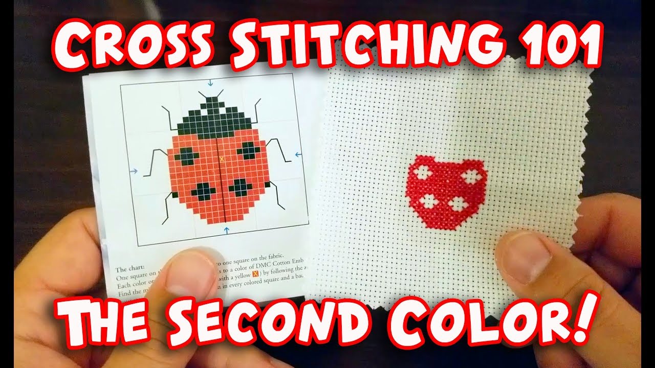How to Change Colors while Stitching 🖍 Cross Stitch for Beginners 🎒  CROS