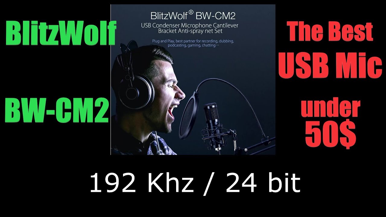 Best USB Mic under 50 // BlitzWolf® BWCM2 UNBOXING / REVIEW (by