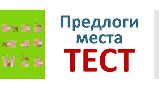 РКИ Предлоги места Тест Russian Prepositions of place Test