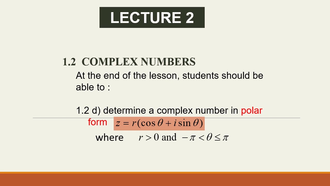 Chapter 1 Lecture 2 Part 1 - YouTube