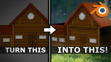 Create A 3D Pixel Art House - Blender