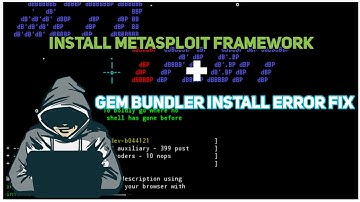 CodeSutra : BUNDLE ERROR IN INSTALLING METASPLOIT IN TERMUX  | Termux | Metasploit | Rohan Magar
