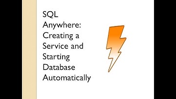 Creating a service in SQL Anywhere | Automatically Starting a Database | Sybase Central