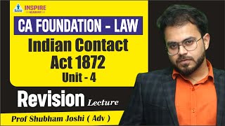 CA Foundation | Contract Act  Unit 4 Session 2 - Performance Of Contract | Prof. Shubham Joshi
