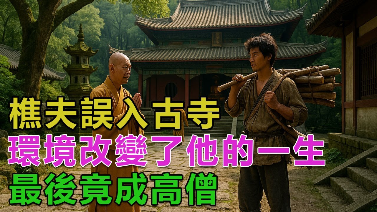 民間故事：樵夫誤入古寺，環境改變了他的一生，最後竟成高僧