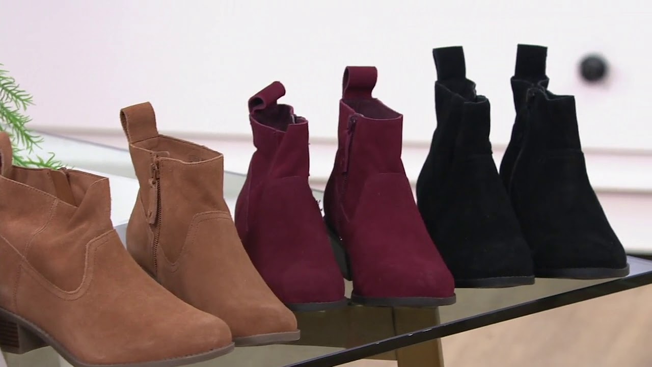 vionic water resistant suede ankle boots