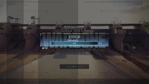 *NEW AFTER PATCH* COD:MW MEMORY 13-71 ERROR FIX.....